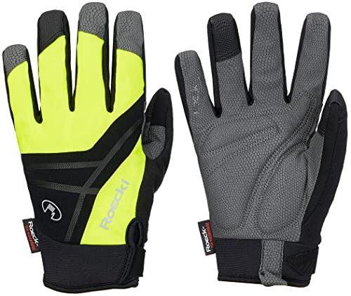 Roeckl Reutte 2022 - Guantes de invierno para bicicleta (talla 7,5), color amarillo y negro