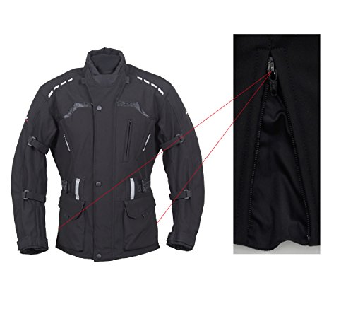 Roleff Racewear larga Softshell Chaqueta de Motorista con protectores y klimamembrane, Negro, Tamaño L