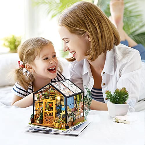 Rolife 3D DIY Modelo de casa de muñecas con Luces Miniatura de Madera Kits de Muebles niñas-niños 14 15 16 17 18 años de Edad hasta Juguetes(Cathy's Flower House)