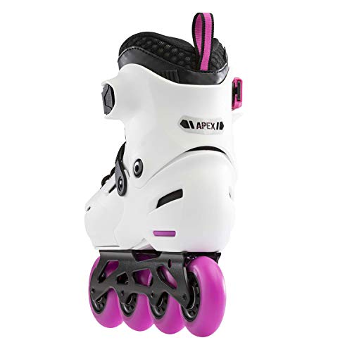 Rollerblade Apex 210 - Patines en línea para niña, Color Blanco y Rosa
