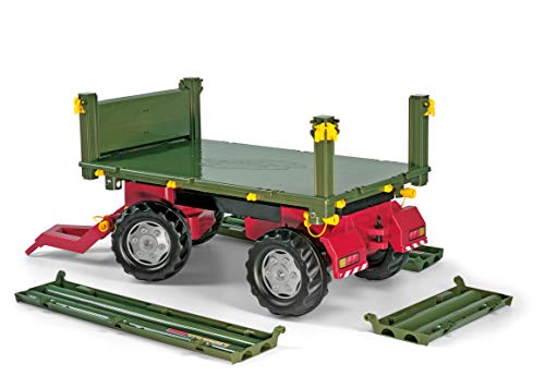 Rolly Toys Schneider 12 500 5 - Remolque (2 ejes, volquete a 3 lados, 88 cm), color verde , Modelos/colores Surtidos, 1 Unidad