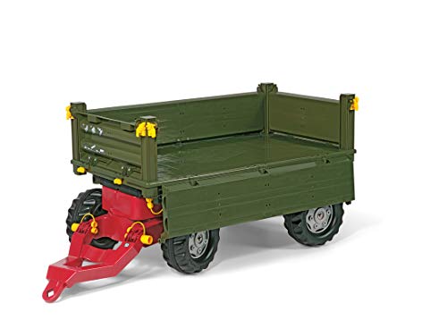 Rolly Toys Schneider 12 500 5 - Remolque (2 ejes, volquete a 3 lados, 88 cm), color verde , Modelos/colores Surtidos, 1 Unidad
