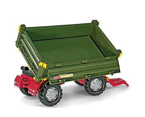 Rolly Toys Schneider 12 500 5 - Remolque (2 ejes, volquete a 3 lados, 88 cm), color verde , Modelos/colores Surtidos, 1 Unidad