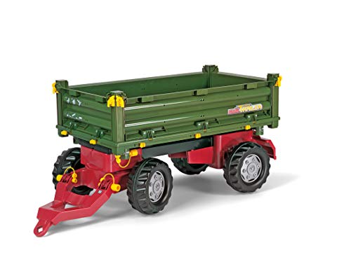 Rolly Toys Schneider 12 500 5 - Remolque (2 ejes, volquete a 3 lados, 88 cm), color verde , Modelos/colores Surtidos, 1 Unidad
