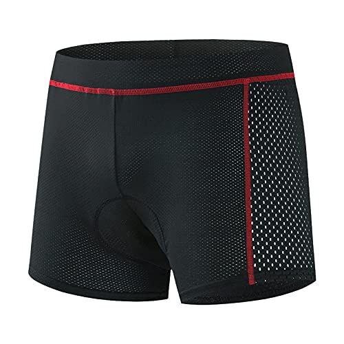 Ropa Interior de Ciclismo Hombre con 3D Gel Acolchado MTB Boxer Ciclismo Pantalones Cortos