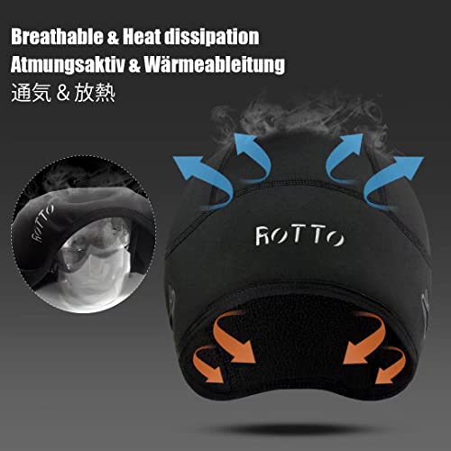 ROTTO Gorro Ciclismo Gorro Bajo Casco Termico Moto Running para Deporte de Invierno