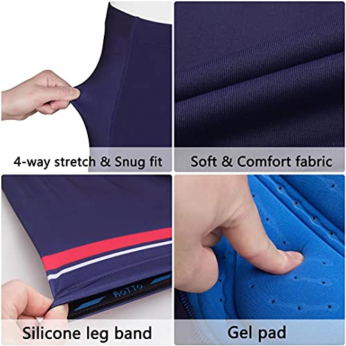 ROTTO Pantalones Cortos de Ciclismo para Hombre Pantalones Cortos de Bicicleta Acolchados