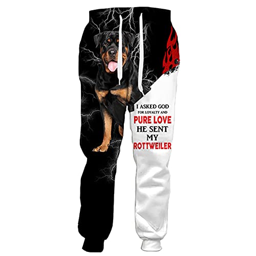Rottweiler - Pantalón deportivo con estampado 3D para hombre y mujer
