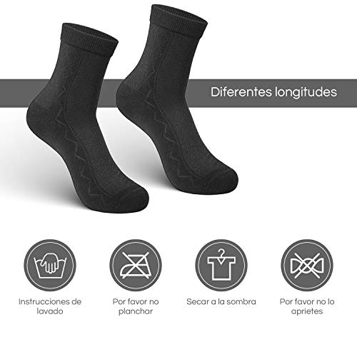 Rovtop 12 Pares de Calcetines para Hombre y Mujer