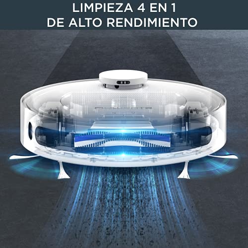 Rowenta X-plorer Serie 75 RR7647 Robot aspirador con mopa con mapeo 2700 Pa, especial mascotas y alergias, compatible con smartphones y asistentes de voz con 3 mopas: estándar, Animal Scrub y Allergy