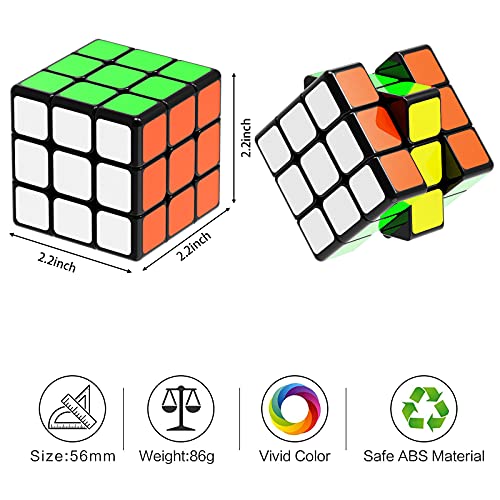 ROXENDA Original Cubo de Velocidad, QiYi Qihang W 3x3 Speed Cube - Giro Fácil y Juego Suave & Sólido Duradero ABS, el Mejor Cubo de Velocidad Puzzle (T4)