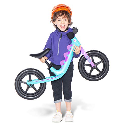 RoyalBaby Bicicleta de Equilibrio Primera RAWR Bicicleta para niños Bicicleta sin Pedales Bici para Aprender a Mantener el Equilibrio 12 Pulgadas Azul