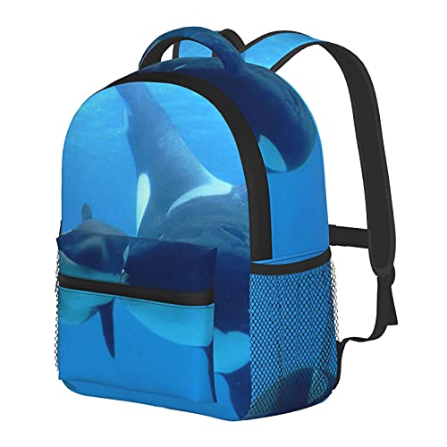 RTUBNSD Mochila Infantil para Niño Kindergarten Amor de ballena orca Mochilas Kinder Preescolar Niñas Mochila Mochilas Lindo 2-5 Años