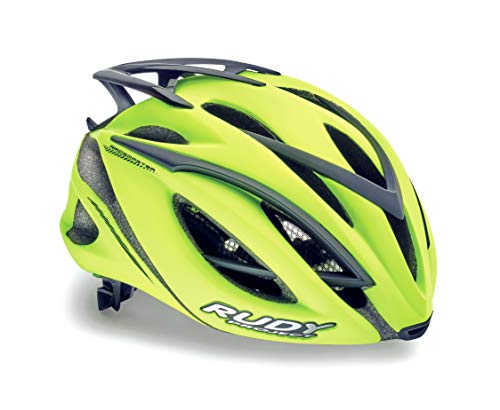 RUDY PROJECT Yellow Fluo-Matte Casco Racemaster Amarillo Fluorescente-Mate S/M, Unisex Adulto, Small/Medium