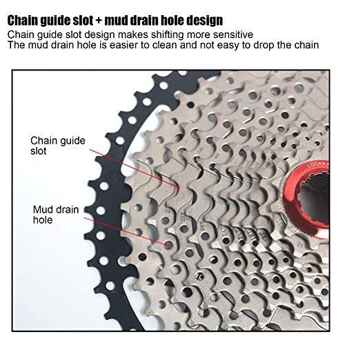 Rueda libre para bicicleta, rueda libre para tarjeta de bicicleta, piñón de cassette, rueda libre de 10 velocidades, 11-40 dientes, piñón de bicicleta de montaña para bicicletas de montaña, accesorio