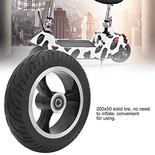 Rueda sólida de Scooter eléctrico, neumático no neumático de Rueda sólida Delantera de 8 Pulgadas 200x50 con reemplazo de Cubo para Scooter eléctrico
