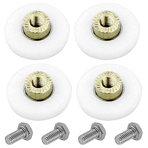 Ruedas De Los Corredores, 4 PCS Rodillo para Puerta De Ducha, Rodillo De Puerta Corredera, Corredores De Poleas para Puertas Correderas para Puerta Corredera De Cristal Baño (20MM)