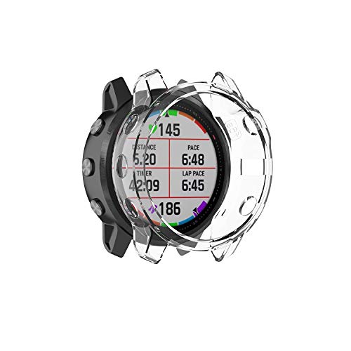 RuenTech - Carcasa Protectora de Repuesto Compatible con Garmin Fenix 6S Pro Saphir Sapphire (TPU)