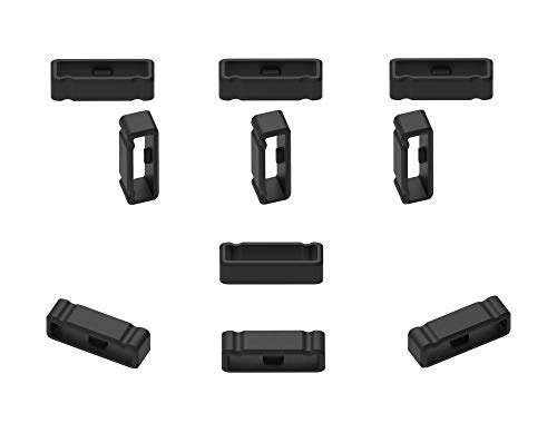 Ruentech Repuesto Silicona Anillo de Cierre compatible con garmin Fenix 3/Fenix 3 HR/Fenix 5 x Banda Keeper Cierre Anillo Connector Seguridad, Color 11 PCS