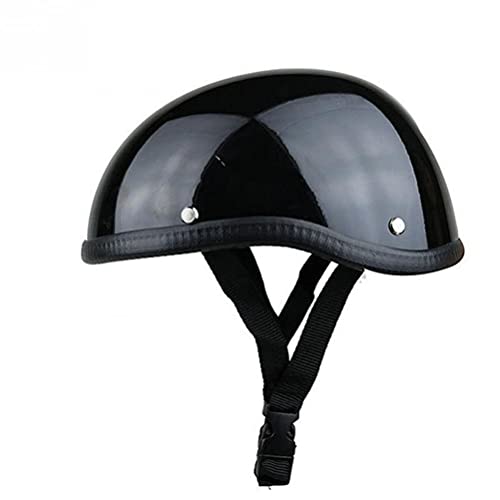 RUSTOO Casco de Motocicleta Vintage de Cara Abierta, Ligero, Retro, de Media Cara, para Bicicleta, para Scooter de Verano, Motocicleta, Bicicleta para Hombres y Mujeres