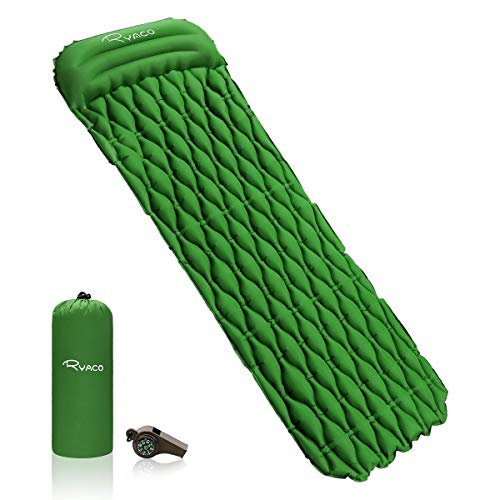 Ryaco Esterillas Inflables, Portátil Ultraligero Esterilla Acampada Camping, Colchon Acampada, Colchones de Aire con Almohada Impermeable, Resistente a Humedad para Viajes, Senderismo y Escalada