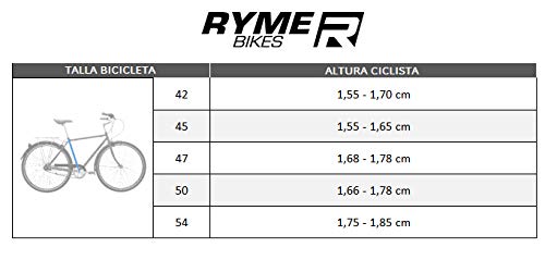 RYMEBIKES Bicicleta Trekking 28" - Sturmey Archer 5 SP - Modelo Dubai - 50 CM