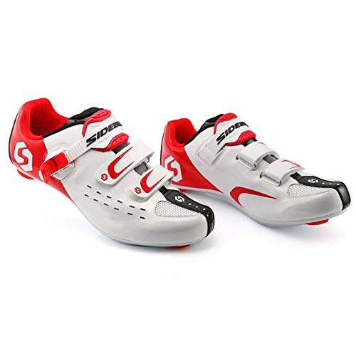 SACKDERTY Zapatillas de Ciclismo para Hombre y Mujer Pro Zapatillas de Bicicleta de Carretera Zapatillas de Ciclismo MTB Transpirables, B, 41 (8)