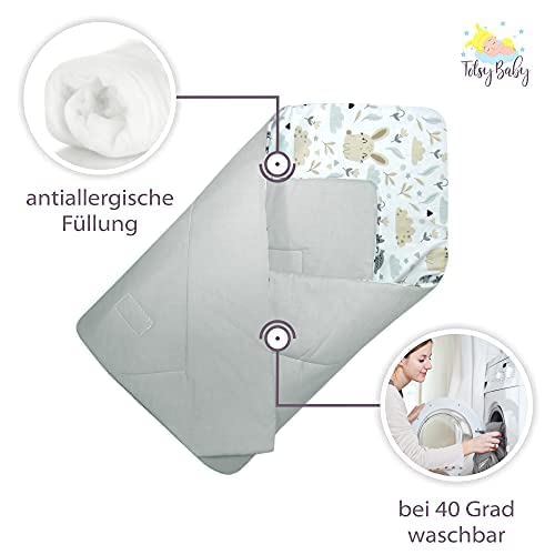 Saco de Dormir para bebé - Manta de niño pequeño de Dormir, Todo el año, Saco Reversible para Envolver Búhos - Algodón Gris