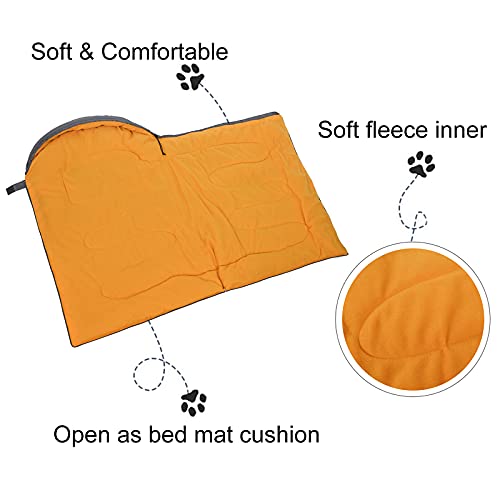 Saco de Dormir para Perros, Saco Dormir Perro Cálido e Impermeable Sleeping Bag Perro Mediano /Grande Para Perros con Bolsa de Almacenamiento para Viajes Camping Senderismo