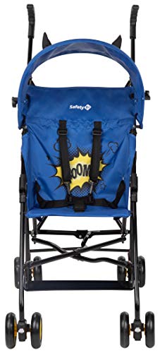 Safety 1st Crazy Peps Silla Paseo ligera, capota con diseño divertito, Plegable y compacta, Pesa 4,6 kg, Super Hero Azul