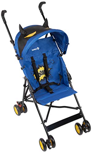 Safety 1st Crazy Peps Silla Paseo ligera, capota con diseño divertito, Plegable y compacta, Pesa 4,6 kg, Super Hero Azul