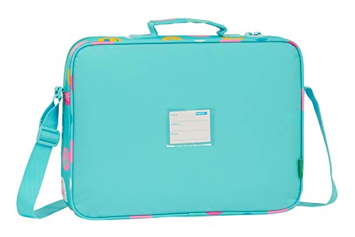 safta 612051385 Maletín Cartera extraescolares Benetton, Multicolor