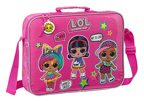 Safta Cartera Extraescolares de Lol Surprise! Art Club, 380x60x280 mm, Rosa Fucsia