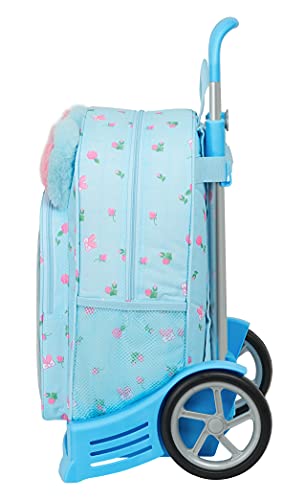 Safta Mochila 180 Espalda Ergonómica con Carro Evolution de Nanana, 330x140x420 mm, Azul Claro