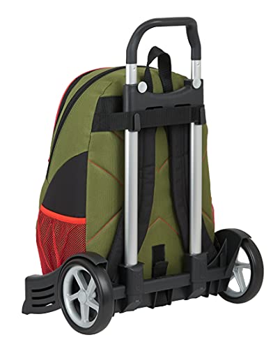 Safta Mochila Espalda Ergonómica con Carro Evolution de Munich Dynamo, 320x160x440 mm, Verde