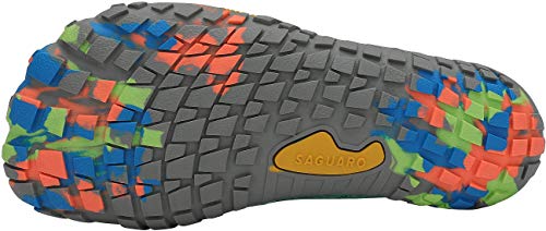 SAGUARO Barefoot Zapatillas de Trail Running Niños Niñas Minimalistas Zapatos de Deporte Antideslizantes Calzado Descalzos para Fitness Caminar Correr en Asfalto Montaña Senderismo Agua, Verde, 27 EU