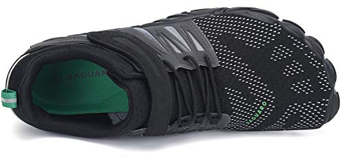 SAGUARO Barefoot Zapatillas Hombre Calzado Barefoot Mujer Minimalistas Zapatillas Antideslizante Five Fingers Zapatos Minimalistas El Espacio Exterior Negro New 40 EU