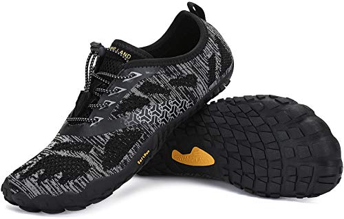 SAGUARO Zapatillas Minimalistas Hombre Mujer Zapatillas de Trail Respirables Zapatillas de Barefoot Ligera Escarpines de Agua Zapatos Running Stil: B Negro Gr.42
