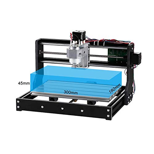 SainSmart Genmitsu CNC 3018-PRO Router Kit GRBL Control 3 ejes plástico acrílico PCB PVC tallado en madera fresadora, área de trabajo XYZ 300x180x45mm