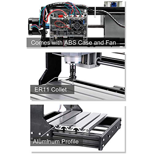 SainSmart Genmitsu CNC 3018-PRO Router Kit GRBL Control 3 ejes plástico acrílico PCB PVC tallado en madera fresadora, área de trabajo XYZ 300x180x45mm