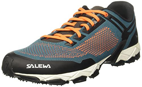 Salewa MS Lite Train Knitted Zapatillas de trail running, Malta/Fluo Orange, 42 EU