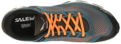 Salewa MS Lite Train Knitted Zapatillas de trail running, Malta/Fluo Orange, 42 EU