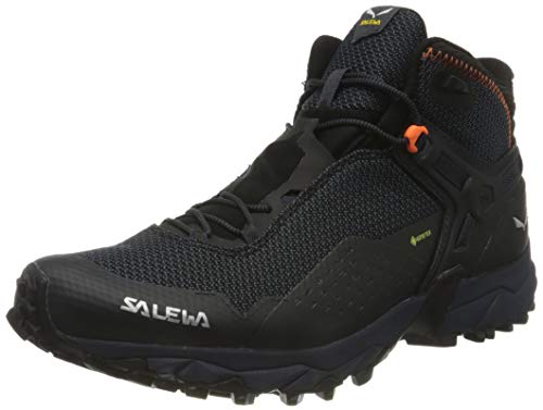 Salewa MS Ultra Flex 2 Mid Gore-TEX Zapatillas de trail running, Black Out/Red Orange, 45 EU