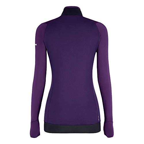 SALEWA Ortles Dry LS Zip tee Camiseta de Manga Larga para Mujer, Paracaídas 2019, IT 48 | EU 42