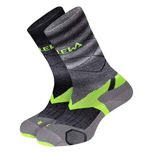 SALEWA Trek Balance VP Sock Calcetines, Unisex Adulto, Fade Black/Fluo Yellow, M