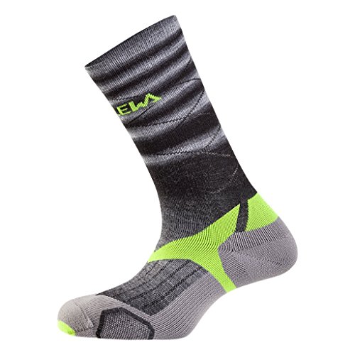 SALEWA Trek Balance VP Sock Calcetines, Unisex Adulto, Fade Black/Fluo Yellow, M