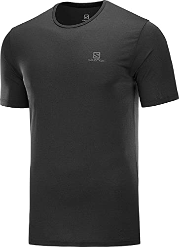 Salomon Agile Training Tee Camiseta Deportiva De Manga Corta Hombre, Negro (Black), XL