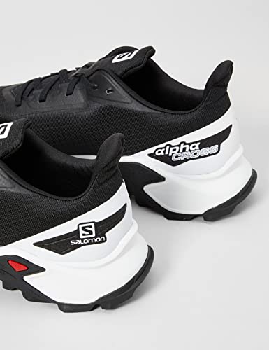 Salomon Alphacross Blast Hombre Zapatos de trail running, Negro (Black/White/Black), 47 ⅓ EU