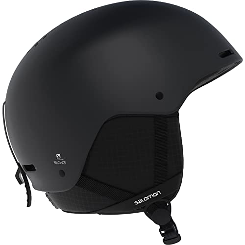 Salomon Brigade Casco de esquí y Snowboard para Hombre, Carcasa ABS, Interior de Espuma EPS 4D, Negro (Black), L (59-62 cm)