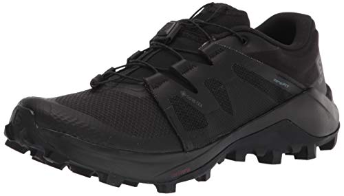 Salomon Men's WILDCROSS GTX Trail Running, Black/Black/Black, 9